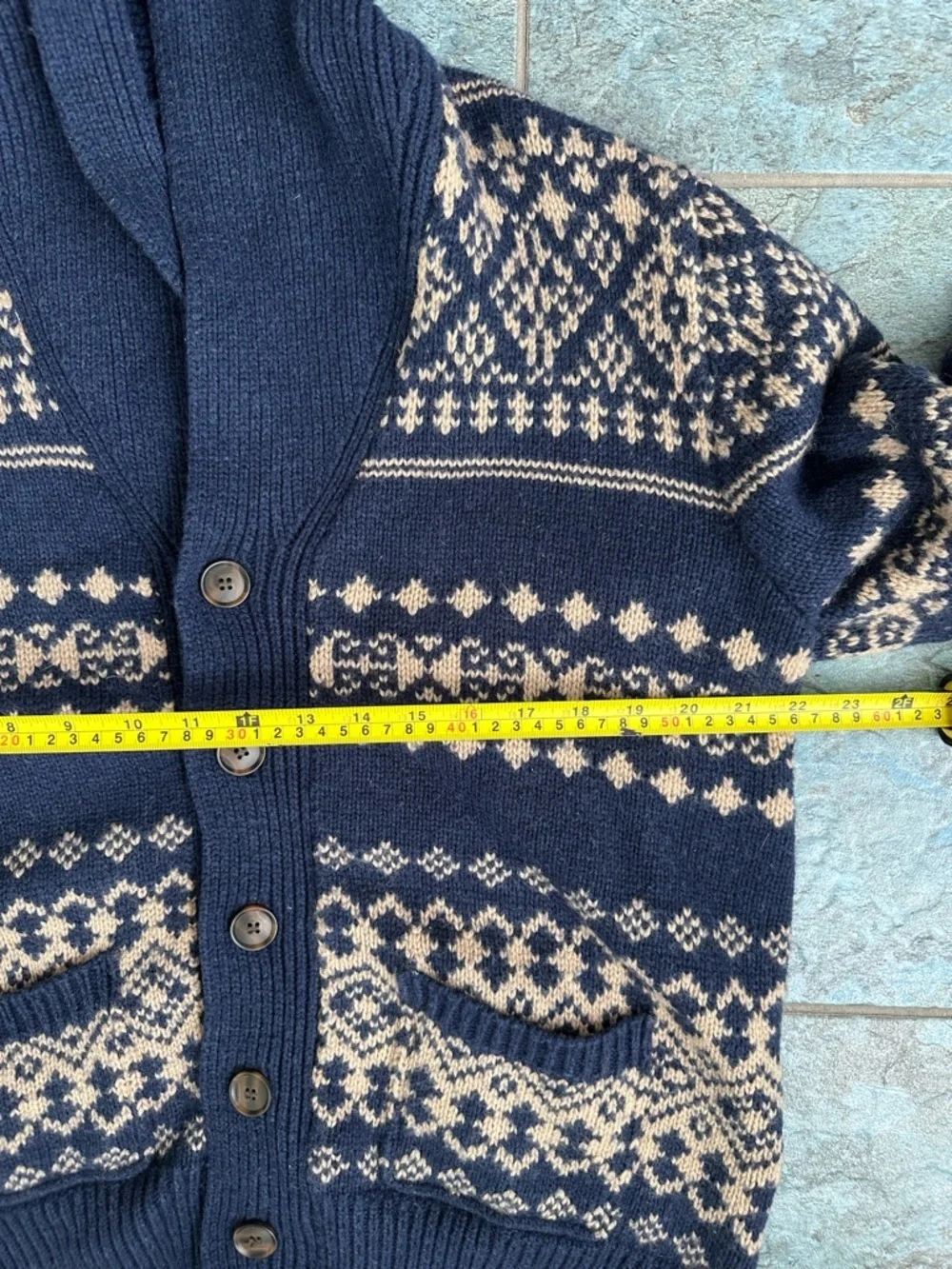 J. Crew Mens Shawl Collar Lambs Wool Blend Button Cardigan Sweater Size L Fisher